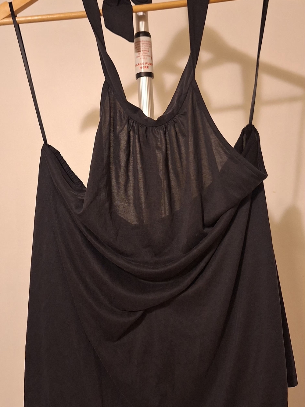 Black Women's Draped Tank Top - Lightweight Summer Layer
